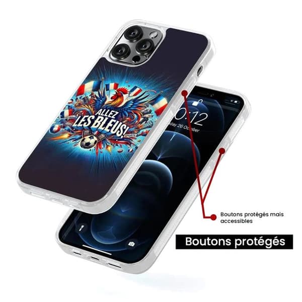 Silikonförstärkt tryckt skal kompatibelt med Samsung Galaxy S23 Heja blåa!