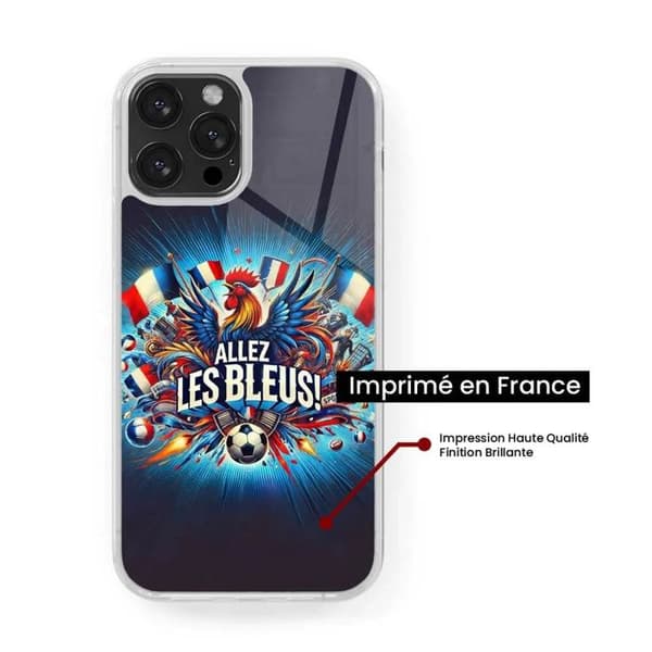 Silikonförstärkt tryckt skal kompatibelt med Samsung Galaxy S23 Heja blåa!