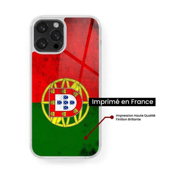 Silikonförstärkt skydd i tryck kompatibel med Samsung Galaxy A05S Portugals flagga