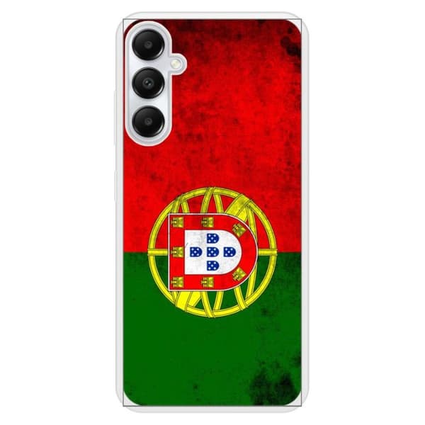 Silikonförstärkt skydd i tryck kompatibel med Samsung Galaxy A05S Portugals flagga