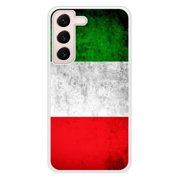 Silikonskal med förstärkt tryck kompatibel med Samsung Galaxy S22 Italiens flagga