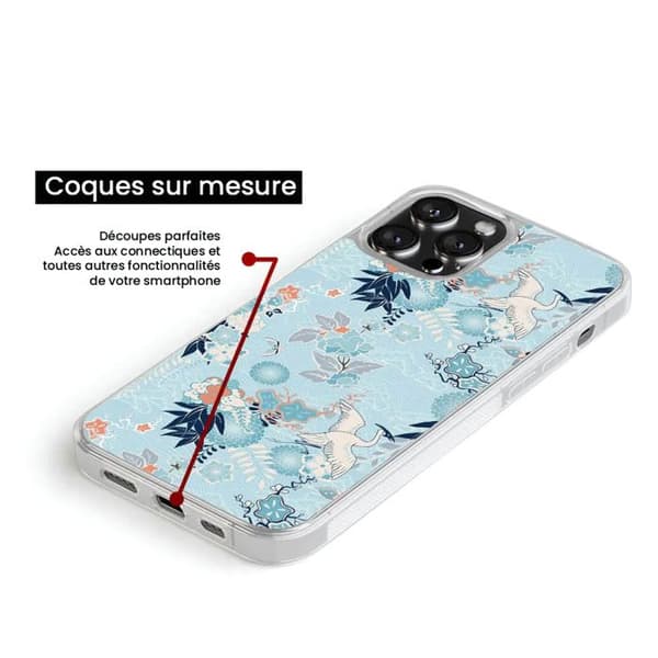 Förstärkt silikonfodral med tryck kompatibelt med Samsung Galaxy S22 Kimono