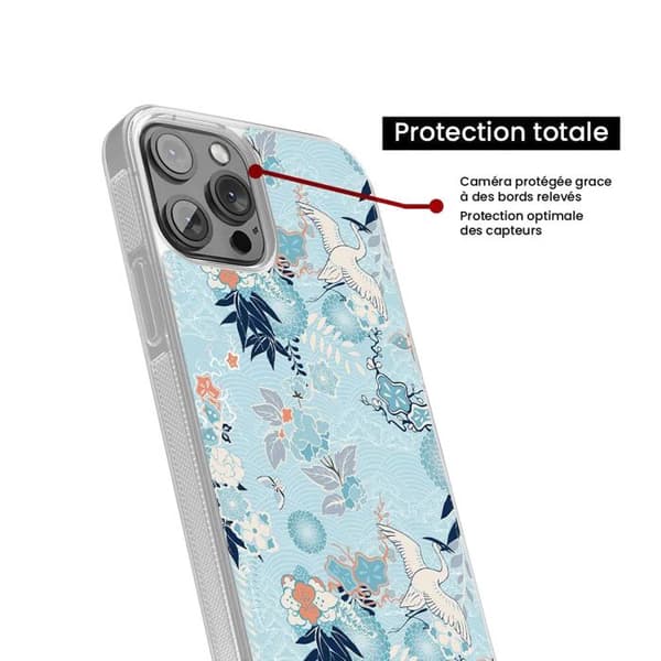 Förstärkt silikonfodral med tryck kompatibelt med Samsung Galaxy S22 Kimono