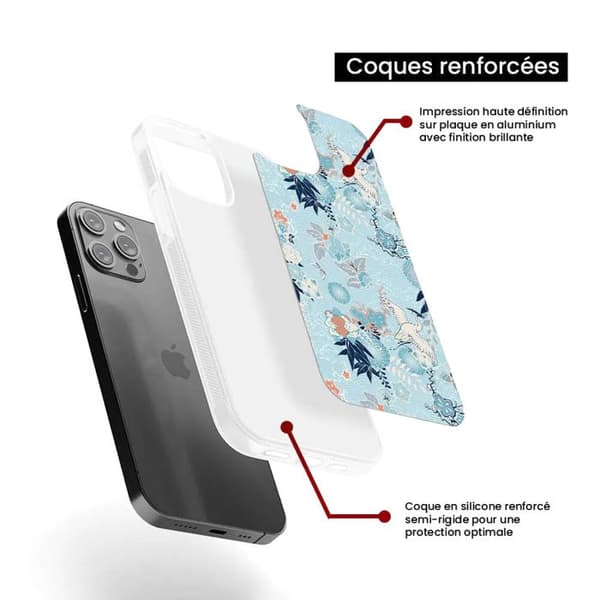 Förstärkt silikonfodral med tryck kompatibelt med Samsung Galaxy S22 Kimono