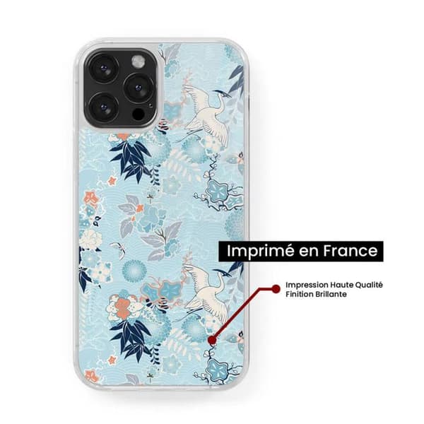 Förstärkt silikonfodral med tryck kompatibelt med Samsung Galaxy S22 Kimono