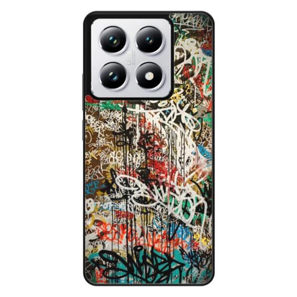 Siliconförstärkt skal med tryck kompatibelt med Xiaomi 14T 4G Graffiti 1