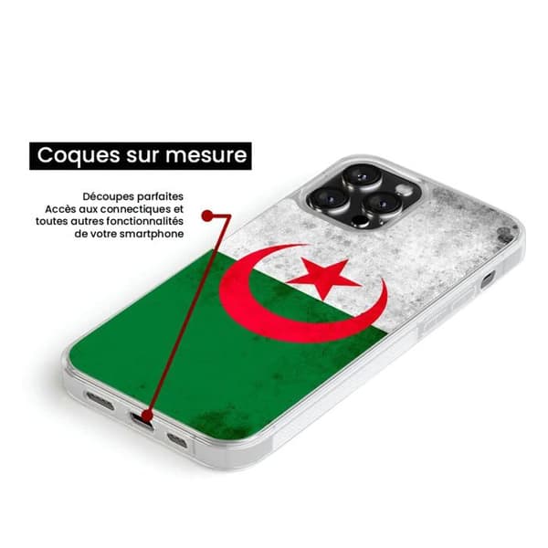 Siliconförstärkt tryckt hölje kompatibelt med Samsung Galaxy S23 Plus Algeriets flagga