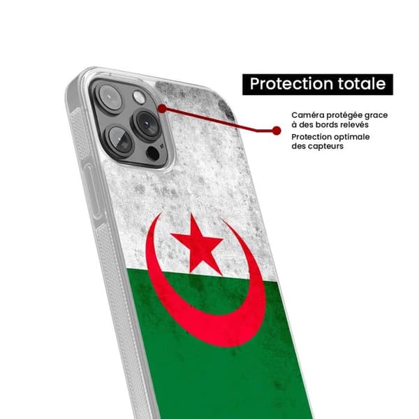 Siliconförstärkt tryckt hölje kompatibelt med Samsung Galaxy S23 Plus Algeriets flagga