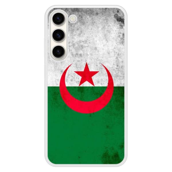 Siliconförstärkt tryckt hölje kompatibelt med Samsung Galaxy S23 Plus Algeriets flagga