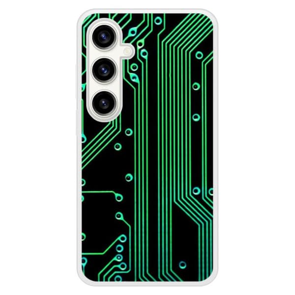 Siliconförstärkt tryckt hölje kompatibelt med Samsung Galaxy S23 FE Geek-kretstextur