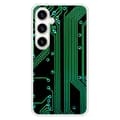 Miniatyrbild 1 av 6: Siliconförstärkt tryckt hölje kompatibelt med Samsung Galaxy S23 FE Geek-kretstextur