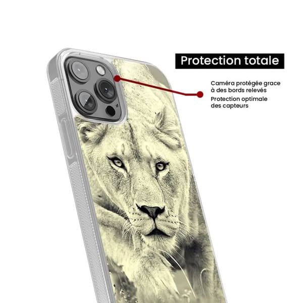 Reinforced silicone skal med tryck kompatibel med Samsung Galaxy S23 Ultra Lionne