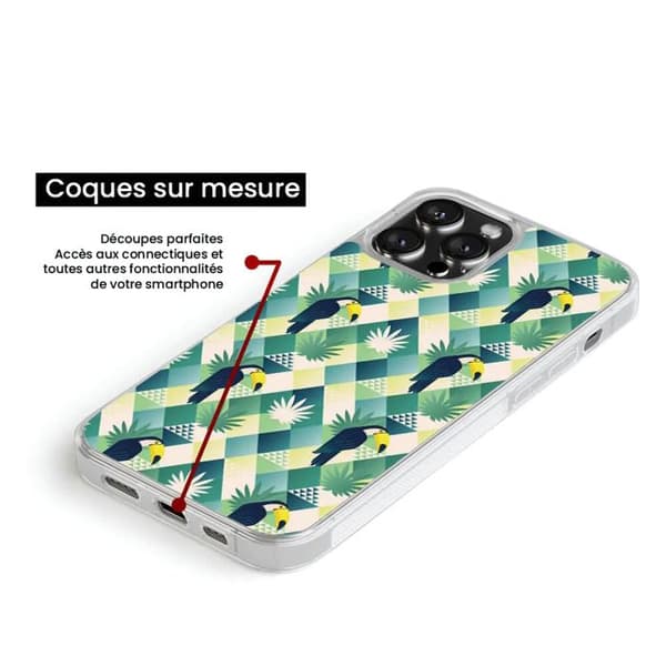 Coque i förstärkt silikon med tryck kompatibel med Samsung Galaxy A25 Toucan romb.