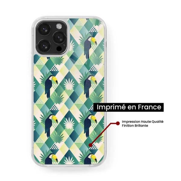 Coque i förstärkt silikon med tryck kompatibel med Samsung Galaxy A25 Toucan romb.
