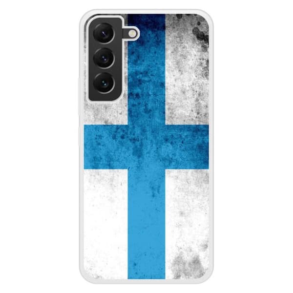 Förstärkt silikonfodral med tryck kompatibelt med Samsung Galaxy S22 Plus Marseille Flagga