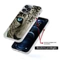Miniatyrbild 5 av 6: Siliconeförstärkt skal med tryck kompatibel med Apple iPhone 14 Plus Leopardöga