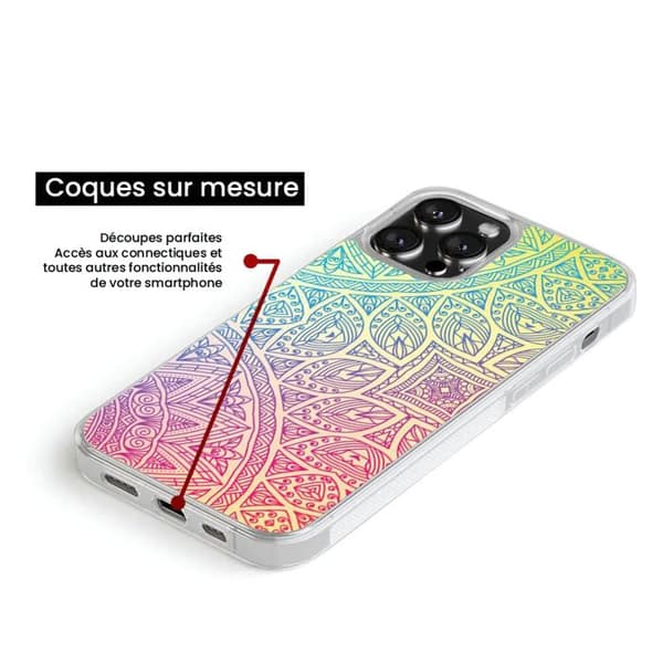 Siliconeförstärkt tryckt fodral kompatibelt med Samsung Galaxy S23 Mandala Pastell