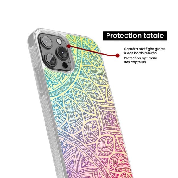 Siliconeförstärkt tryckt fodral kompatibelt med Samsung Galaxy S23 Mandala Pastell