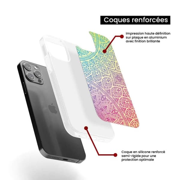 Siliconeförstärkt tryckt fodral kompatibelt med Samsung Galaxy S23 Mandala Pastell