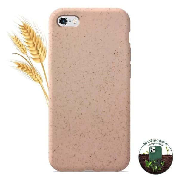 Vanligt biologiskt nedbrytbart silikonfodral Rosa kompatibelt iPhone 6 iPhone 6S