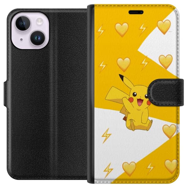 Apple iPhone 14 Plånboksfodral Pikachu Pokémon Gaming Figur Spelmotiv Populär Ikon Tecknad Serie Pokémon GO Barnklassiker