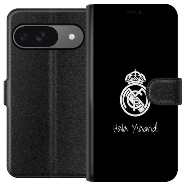 Google Pixel 9 Tegnebogsetui Real Madrid Emblem Fodbold Stolthed Hvid Guld Klubmærke Champions La Liga Fans Ikonisk Sport