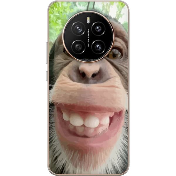 Honor Magic7 Gennemsigtig cover Chimp Selfie Rolig Grafisk Design Abe Dyremotiv Trendy Sjovt Motiv Populært Urban Kunst Stil