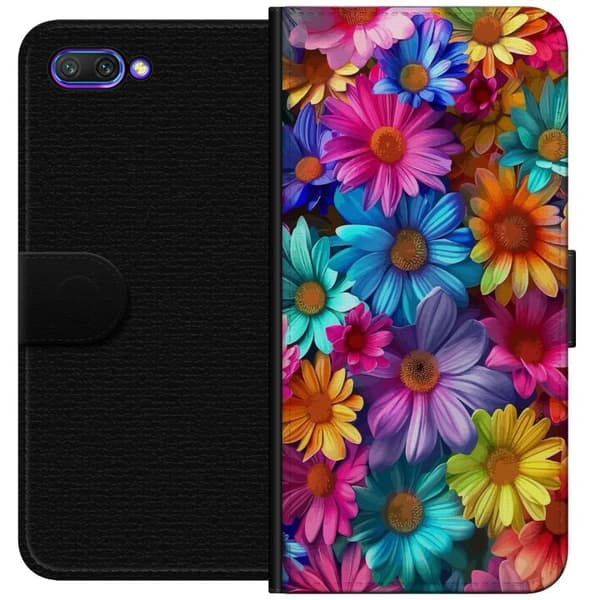 Honor 10 Tegnebogsetui Gerbera Blomster Farverigt Dekoration Blomstmotiv Populær Hjemmeindretning Farverig Vægkunst Design