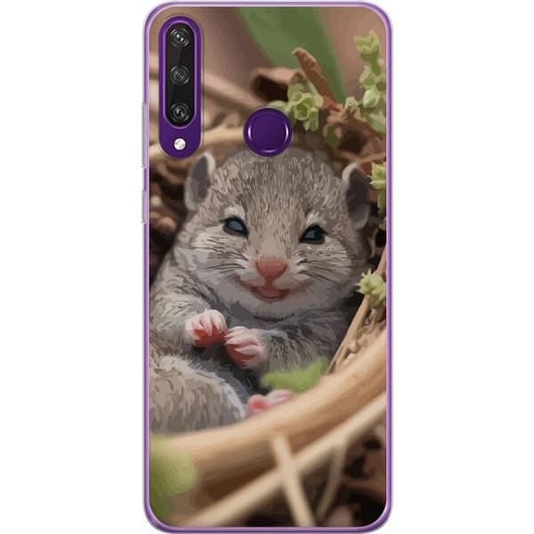 Huawei Y6p Genomskinligt Skal Råtta Leende Djurmotiv Stadsmotiv Urban Grafisk Design Populärt Roligt Motiv Art Stil