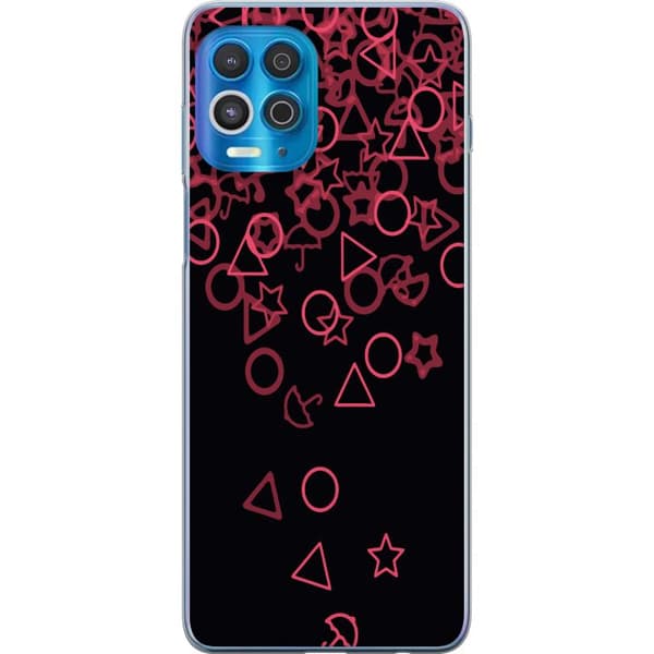 Motorola Edge S Genomskinligt Skal Squid Game Ikoner Serie Design Populärt TV Spel Ikoner Grafiskt Motiv Asiatisk Trend Dramaserie