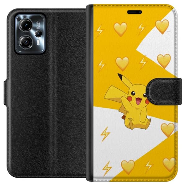 Motorola Moto G13 Lommeboketui Pikachu Pokémon Spillfigur Spillmotiv Populært Ikon Tegneserieserie Pokémon GO Barnas Klassiker