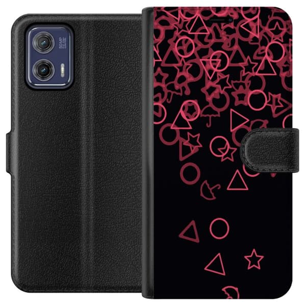 Motorola Moto G73 Lompakkokotelo Squid Game Ikoni Sarja Suosittu TV-peli Ikoni Graafinen Motiivi Aasialainen Trendi Draamasarja