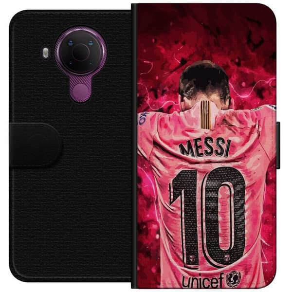 Nokia 5.4 Plånboksfodral Messi Fotboll Barcelona Argentina Motiv Legendarisk Spelare FC Barcelona Nummer 10 Sport Fotboll
