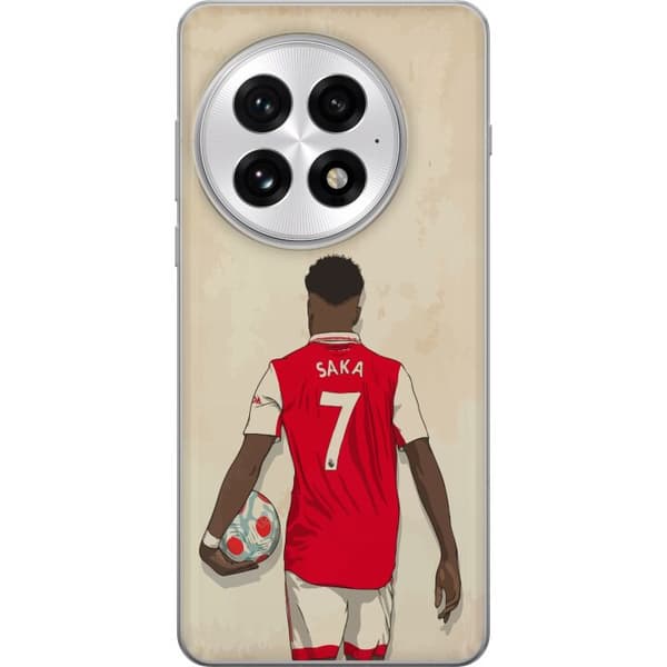 OnePlus 13 Genomskinligt Skal Saka Fotboll Arsenal FC Motiv Spelare Premier League England Populär Sport Fotbollsstjärna London