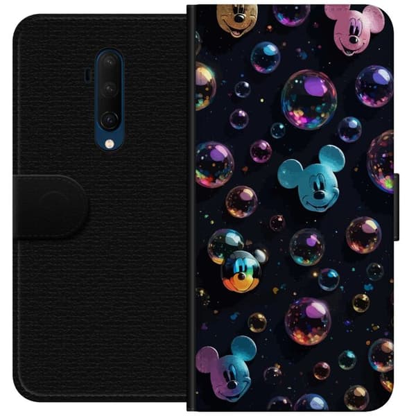 OnePlus 7T Pro Lommeboketui  Mikke Mus Disney Bobler Design Moro Motiv Populær Disneyfigur Tegneserie Barneklassiker