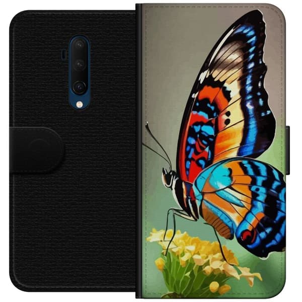 OnePlus 7T Pro Lommeboketui Sommerfugl Natur Sommer Motiv Vinger Fargerikt Design Populær Dekor Grafisk Eksotisk Tema
