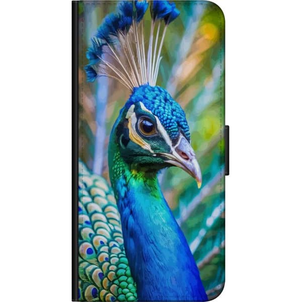 OnePlus 8 Tegnebogsetui Påfugle Fjer Farverig Design Fuglemotiv Eksotisk Grafisk Motiv Natur Luksuriøs Dekoration