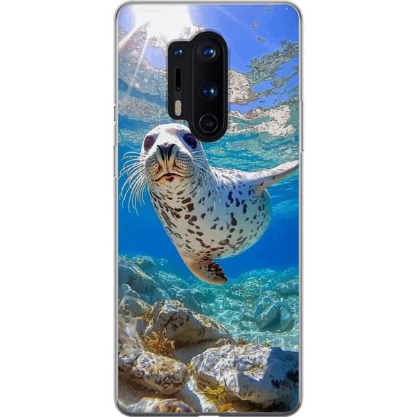 OnePlus 8 Pro Gjennomsiktig deksel Salg Hav Svømning Dyremotiv Natur Vannmotiv Blå Design Marin Tema Populært Motiv Dyreliv