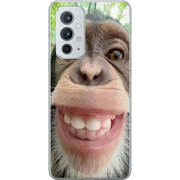 OnePlus 9RT 5G Gennemsigtig cover Chimp Selfie Rolig Grafisk Design Abe Dyremotiv Trendy Sjovt Motiv Populært Urban Kunst Stil