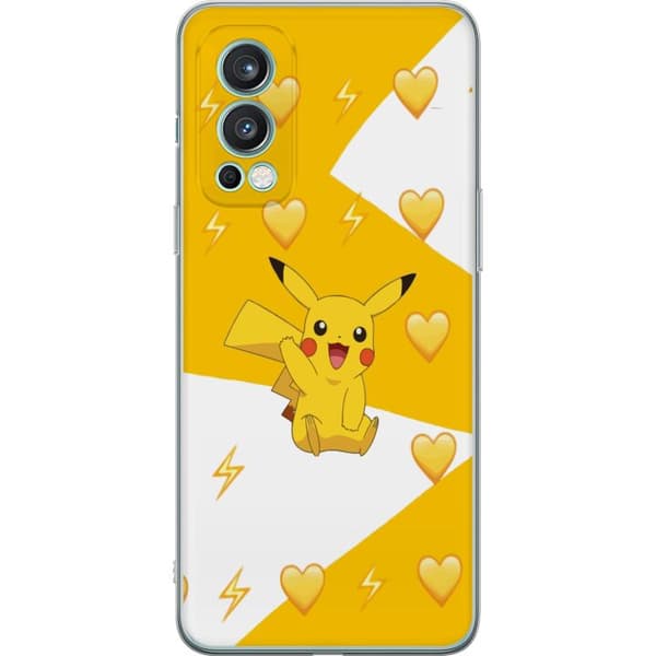 OnePlus Nord 2 5G Läpinäkyvä kuori Pikachu Pokémon Pelihahmo Peliaihe Suosittu Ikoni Sarjakuvasarja Pokémon GO Lasten Klassikko