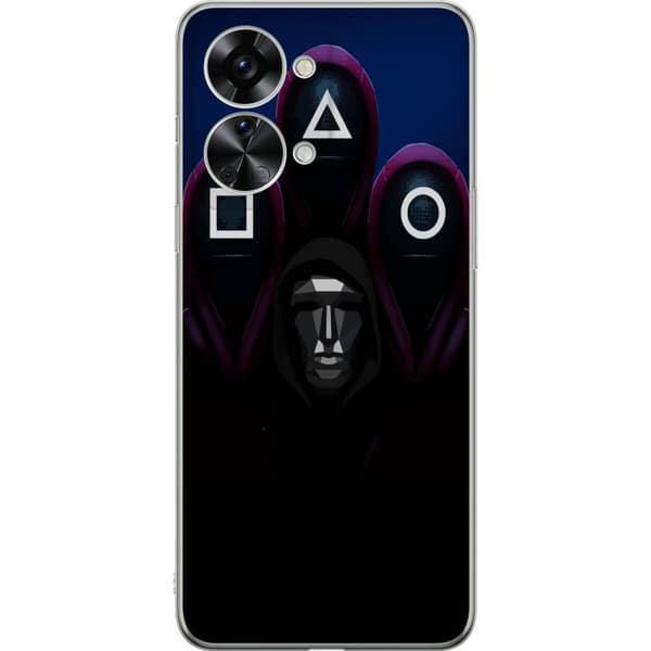 OnePlus Nord 2T Genomskinligt Skal Squid Game Säsong 3 Nya Ikoner Populär Serie TV Motiv Asiatisk Drama Trend Ikoniskt Grafisk Design