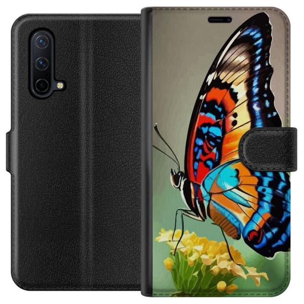 OnePlus Nord CE 5G Plånboksfodral Fjäril Natur Sommar Motiv Vingar Färgstark Design Populär Dekor Grafiskt Exotiskt Tema