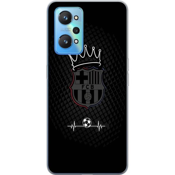 Realme GT Neo2 Genomskinligt Skal FC Barcelona Emblem Fotboll Motiv Blå Röd Klubbmärke Katalonien La Liga Fans Populärt Ikoniskt