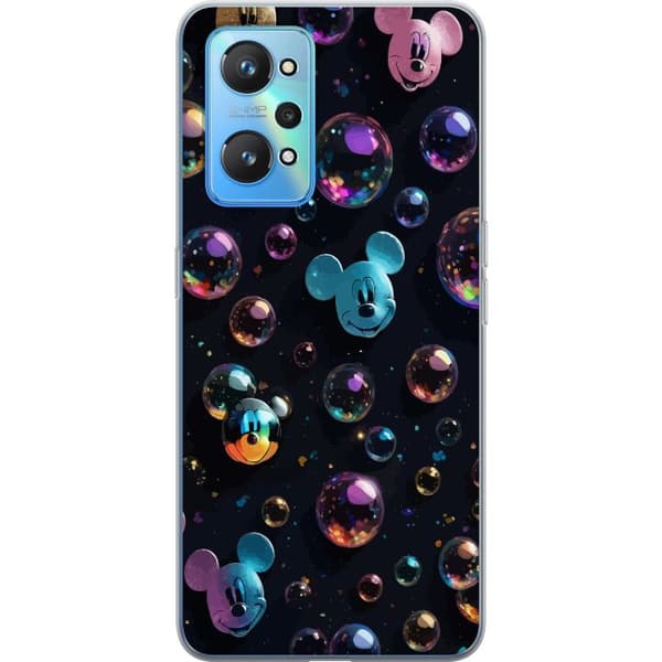 Realme GT Neo2 Genomskinligt Skal Musse Pigg Disney Bubblor Design Roligt Motiv Populär Disneyfigur Tecknad Serie Barnklassiker