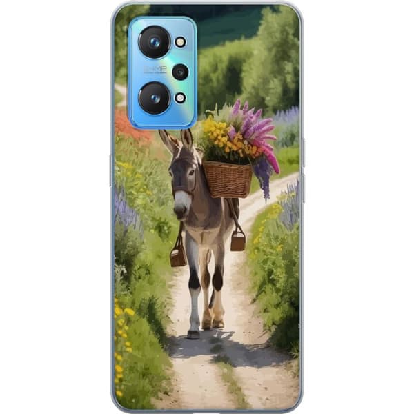 Realme GT Neo2 Genomskinligt Skal Åsna Djurmotiv Rolig Design Naturmotiv Populär Dekor Humor Grafiskt Djurtema Exotiskt