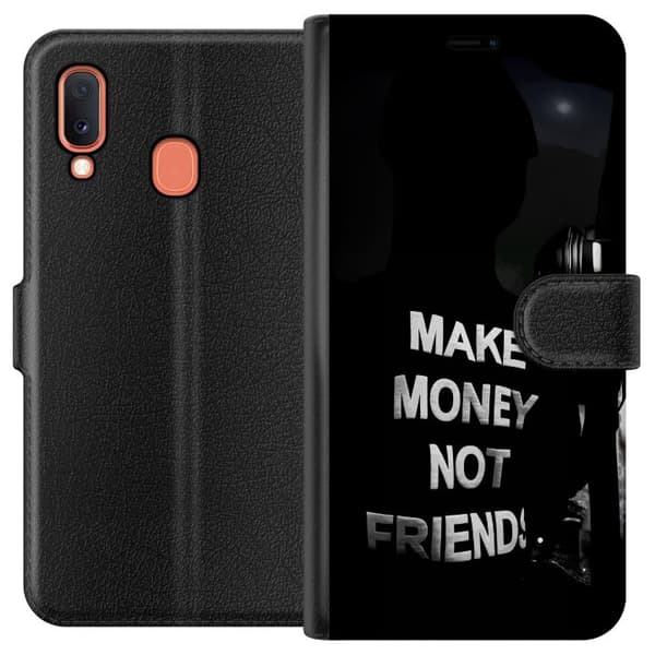 Samsung Galaxy A20e Plånboksfodral Make Money Not Friends Citat Streetwear Textmotiv Trend Pengar Livsstil Grafiskt Motiv Urban Fashion