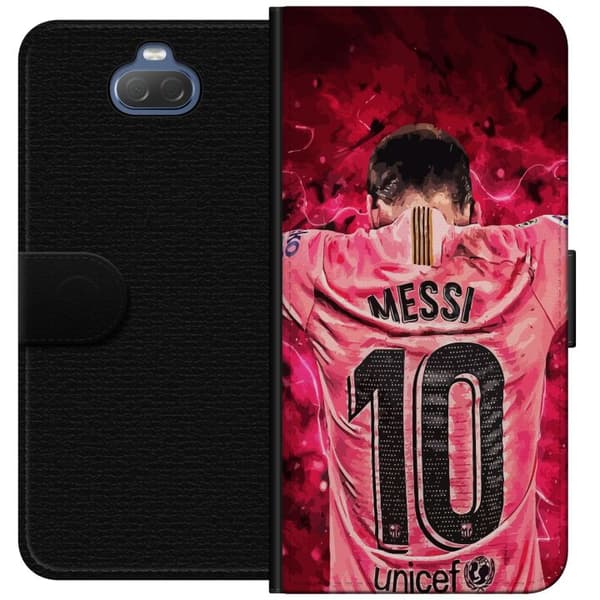 Sony Xperia 10 Lompakkokotelo Messi Jalkapallo Barcelona Argentiina Motivoiva Legendaarinen Pelaaja FC Barcelona Numero 10 Urheilu Jalkapallo