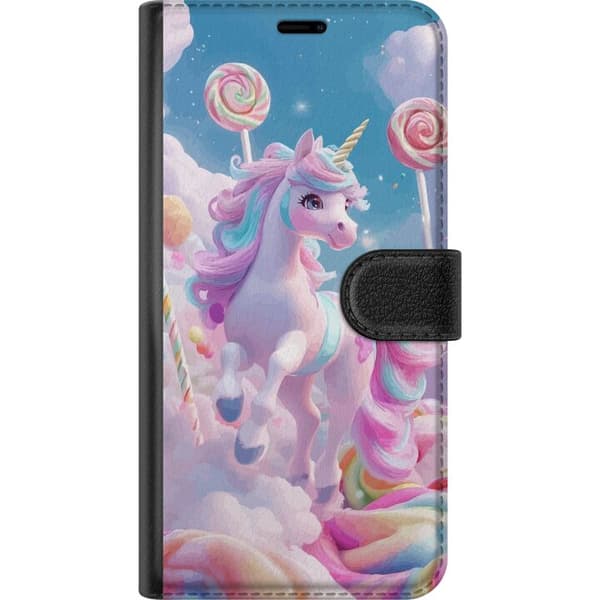 Sony Xperia L3 Plånboksfodral Enhörning Candy Pastell Kawaii Motiv Söt Populär Färg Grafiskt Trend Barn Motiv Fantasy Art
