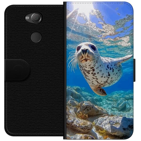 Sony Xperia XA2 Lommeboketui Salg Hav Svømning Dyremotiv Natur Vannmotiv Blå Design Marin Tema Populært Motiv Dyreliv