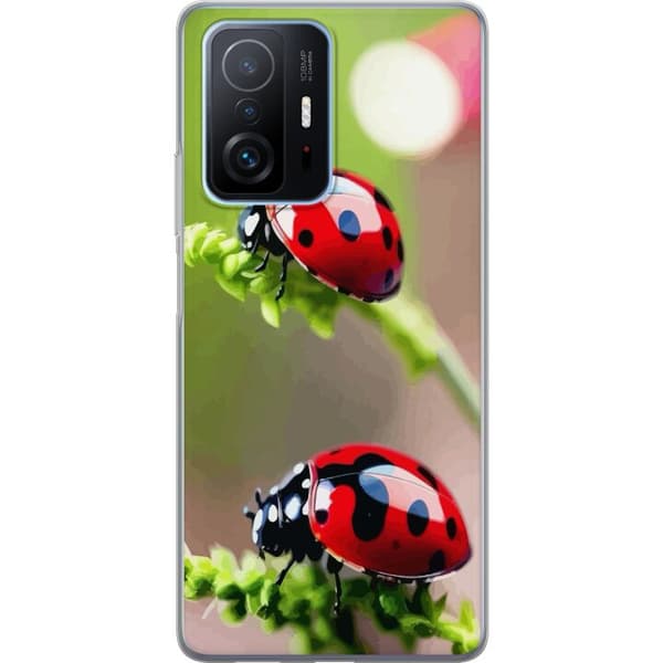 Xiaomi 11T Läpinäkyvä kuori Leppäkerttu Hyönteinen Onni Symboli Luontoaihe Suosittu Graafinen Motiivi Koristelu Kesäkiertue